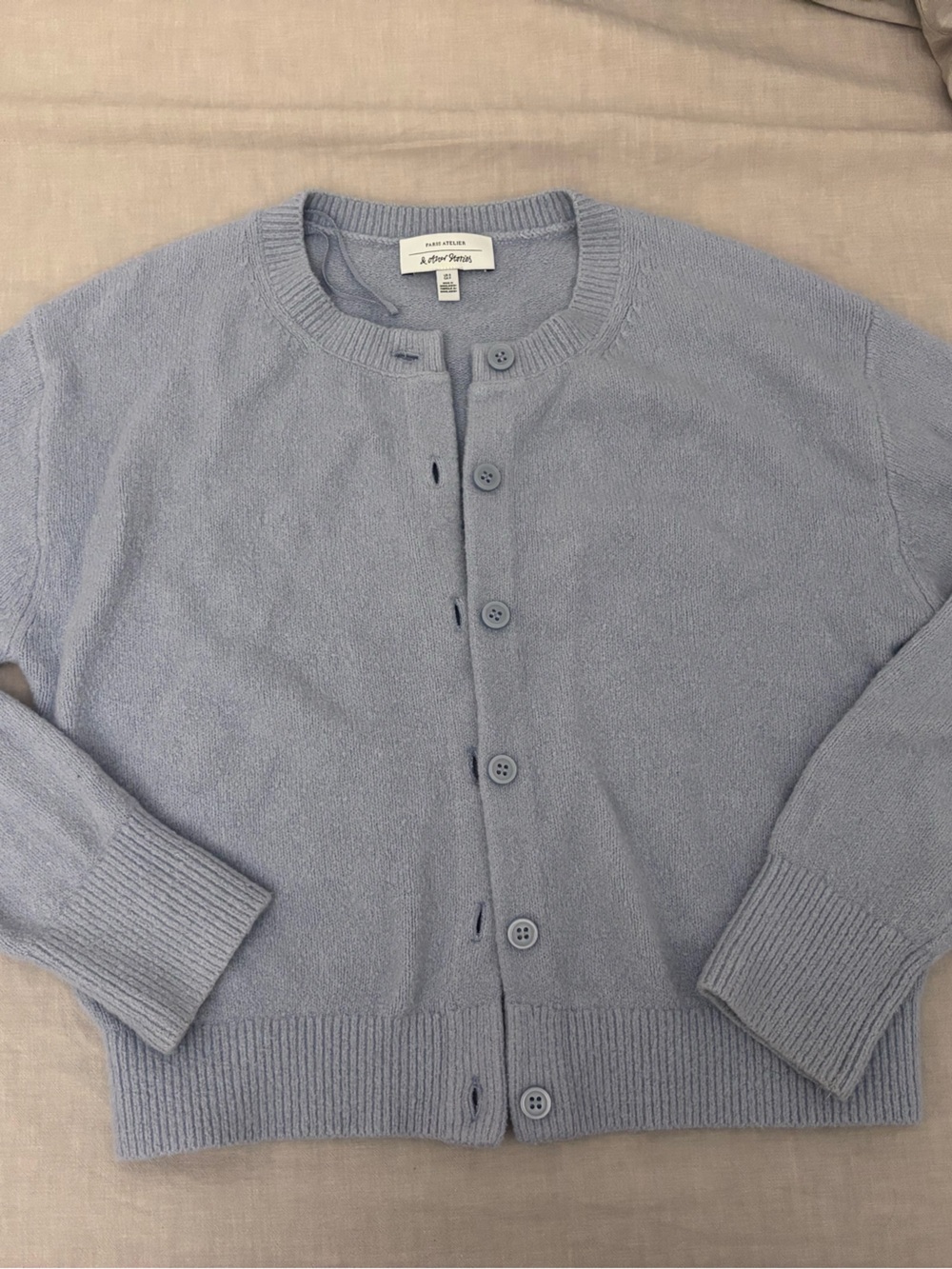 & Other Stories Pale Purple Button Cardigan